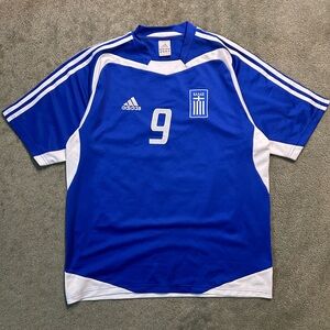 Adidas GREECE Football Team Final EURO CUP 2004 CHARISTEAS #9 Shirt Jersey Large
